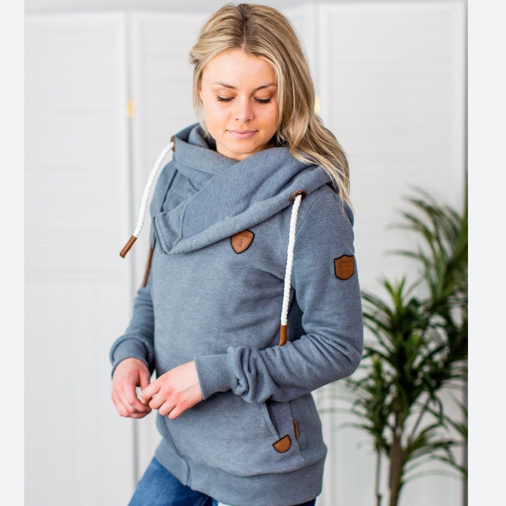 Wanakome Athena Asymmetrical Hooded Sweatshirt SIZE XS